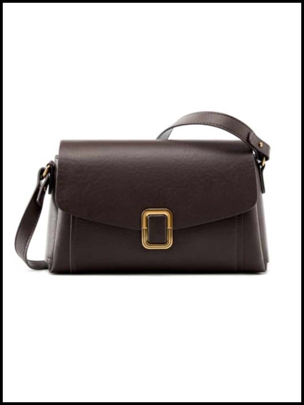 Genuine Leather Crossbody Bag Adjustable Shoulder Satchel for Women
